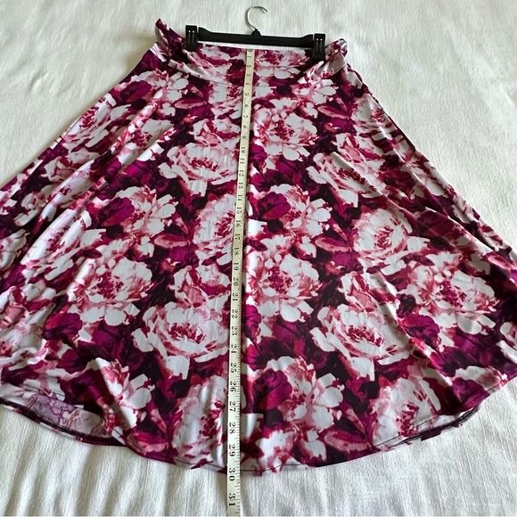 East 5th Skirt Womens L Pink Floral Midi Stretch Cottagecore Whimsy Flowy Boho - Picture 3 of 9